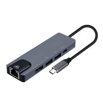 YH 삼성 갤럭시북 이온 C타입 멀티 도킹 허브, 그레이, FW838