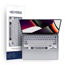 헤이맨 맥북에어 프로 M1 12인치 13인치 14인치 15인치 16인치 단축키 컬러 키보드 커버 키스킨, 샌드핑크(영문타입)