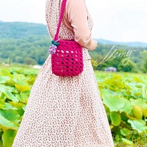 [DIY]몬지얀 쿠르르 네트백 패브릭얀 코바늘가방뜨기 패키지(코바늘포함), m19-가든그린