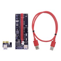 이더리움 채굴기 비트코인 채굴장 가정용 채굴부품 10PCS CHIPAL VER 009S PCI-E 라이저 카드 1X ~ Extende, 한개옵션1, 02 0.6M