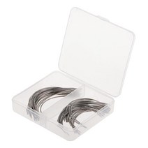 SJSHOP 가발 재봉 바늘을 위한 50Pc C 유형 곡선 바늘 머리 위버 바늘, 스틸, 실버