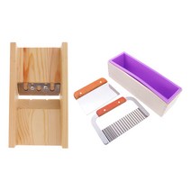 GHSHOP 4 개/대/세트 비누 케이크 커터 Beveler Planer와 실리콘 비누 몰드 로프, 설명, 설명, 다색