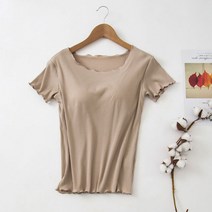 여성 노브라 반팔 티셔츠 심플 무지 여름 여자 노브라티 nobra shirt XK0482