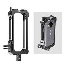 Insta360 인스타360 X3 전용 멀티 프레임 메탈 케이지 액션캠 보호 마이크 조명 삼각대 설치, 메탈 멀티 프레임+HD보호필름(1매)
