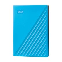 WD 휴대용 HDD 4TB USB3.0 블루 My Passport 암호화 암호 보호 외장 하드 디스크 3 년 보증 WDBPKJ0040BBL-WESN