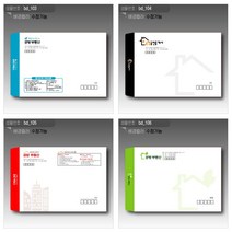 [디자인공방] 부동산 서류 봉투 인쇄 컬러 흑백 100매부터, 100매, 대봉투_흑백_줄레쟈크(330x245mm)