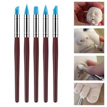 도자기공구 도자기물레 도예용품 조소 조형 브러쉬 모델링에 대 한 5PCS 실리콘 클레이 조각 도구 도트 네일 아트 DIY