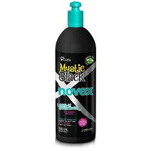 NOVEX 컬 디파이닝 및 디탱글링 리브인 컨디셔너 - (모든 컬 타입용) (미스틱 블랙 500g- 바오밥 오일. 디탱글러 곱슬머리 제어 파라벤 실리콘 페트롤라텀 없음), 1개