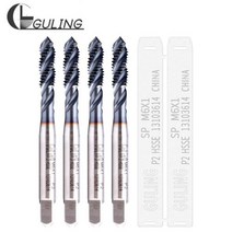 GULING HSSEM35 함께 TICN 플루트 탭 M2 M3 M4 M5 M6 M8 M10, M6X1+10PCS