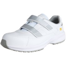 [미도리 안전] 안전 작업 신발 JSAA 인정 정전기 대전 방지 매직 타입 프로 스니커 SL615S 남성 화이트 25.5