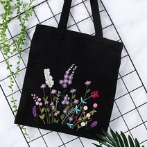 에코백 꽃 자수 diy 집콕 취미 생활 잡순이 공예 초보, 플라워 부시 [패키지+모조대나무 자수스트레치]