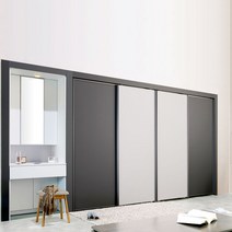 [저스틴퍼니처]아델 화장대 슬라이딩 붙박이장-300cm(행거형), 붙박이장-300cm