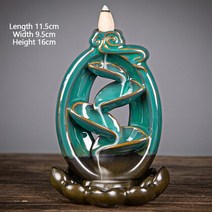 플랫 버너세라믹 백 플로우 향 버너 크리 에이 티브 장식품 녹색 사각형 라운드 가마 가변 아로마 디퓨저, 03 C