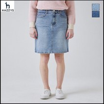 워싱 면혼방 데님스커트 HSSK3A101