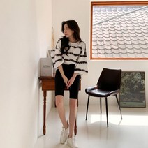 치코엘라 ㅡ 탕숏으 물나염 루즈핏 반팔탑