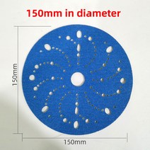 6인치 다공성 블루 샌딩 디스크 150mm 후크 및 루프 궤도 로터 연마 사포 페스툴 자동차 퍼티 도구에 적합, 02 P120_01 10 PCS