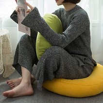 자동차 쇼파 원형쿠션 동그라미 그레이 세탁가능 m사이즈