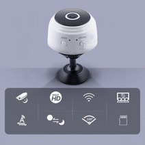 보안카메라 무선 현관문 농막 외부 감시카메라 A9 카메라 1080P IP 음성 비디오 보안 캠코더 감시 와이파이 적외선 야간 투시경, 04.white
