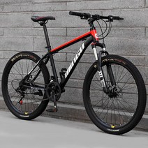 ( MTB 산악자전거 ) 24/26인치 27단 입문용 크로스컨트리 자전거, 26인치, 익스트림 에디션 - 블랙레드