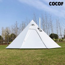 코코프 겨울 동계용 화목난로텐트 인디언 피라미드형 3color, 화이트 대형