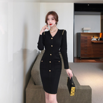 골드버튼 체인 원피스