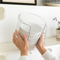 투명 접시 쟁반 쌓기 수납 케이스 정리대 신혼부부, 그릇렉 소