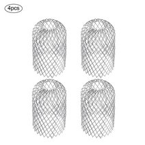 무소음트렌치 배수로덮개 측구수로관 4pcs 지붕 거터 가드 필터 3 인치 확장 알루미늄 필터 스트레이너 막힘 리프 구 파편 망 커버, 4개