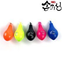 케이엔 5색 물방울 야광 봉돌 구멍 추 문어 쭈꾸미 갑오징어 채비 낚시 바다 선상, 20호