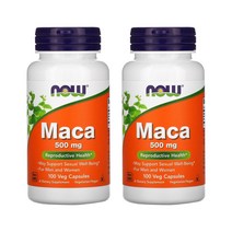 [1+1] Now Foods 나우푸드 마카 500 mg 100정 MACA 채식주의자 VEGETARIAN 비건 고약사 약들약 2개, 1개, 기본