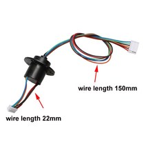 슬립링 기어 모터 조절 직경 12.5mm 6CH 전도성 슬립 링 내부 금도금 전기 브러시 미니 플랜지 캡슐 로터리 커넥터 조인트 1 개