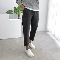 간빠레 남자 9부 테일러 건빵 카고 와이드 면바지