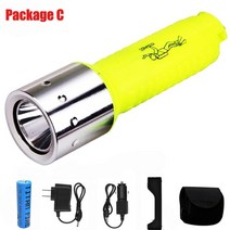 수중스쿠터 맥가이버 칼 작살 부이 수중 탐침봉 해루질 t20 다이빙 손전등 led 슈퍼, 패키지 c