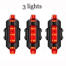 자전거용 후레쉬 손전등 랜턴 자전거 라이트 USB LED 충전식 헤드 세트 방수 사이클링 프론트 백 램프 경고, 13129.01-3