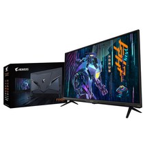 모니터 컴퓨터 4k 38인치 40인치 42인치 60인치 모니터기가 바이트 AORUS FV43U 43 인치 QLED UHD 4K 3840x, 한개옵션0