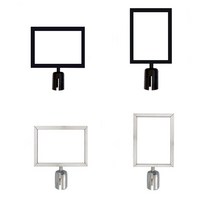 A3 사인폴 세로 실버 차단봉 가이드 스텐 안내판 표지, 단품