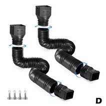 우수 받이 선홈통 유공관 Downspout 익스텐더 개폐식 빗물 받이 배수 스파우트 파이프 샤워 편안한 다운 드, 4D