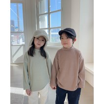 재주소년 퀸폴라티 유아 아동복 골지목폴라 레이어드 얼집코디 심플 골지티