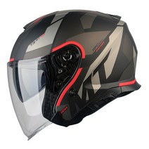 MT 오픈페이스 오토바이헬멧 바이크 스쿠터, 선더3젯, M, BOW 레드