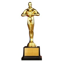 퇴직기념패 사용자 정의 오스카 트로피 금도금 금 동상 팀 스포츠 경쟁 공예 기념품 축하 선물 192224cm, 22cm