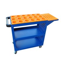 공구함 CNC 선반 밀링 척 보관함 공구대 다이 카트, 도구 카트 블루 패키지 A