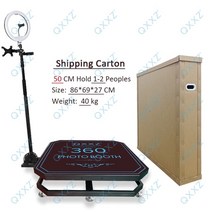 포토부스대여 360 사진 부스 카메라 파노라마 회전 비디오 자동 턴테이블 촬영보조용품, 미국 플러그, 50cm 판지