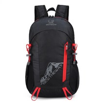 휴대용 패션 스포츠 아웃도어 등산 방수 원색 등산배낭 트레킹 백팩 15L, black