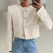 올 매치 더블 포켓 긴 소매 짧은 가을여성자켓