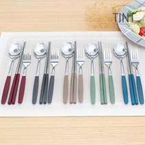 마호커트러리 [마호커트러리]틴트 성인용 3종(숟가락+젓가락+포크), /카푸치노