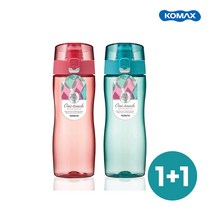 코멕스 원터치 물병 550ml 1+1 유치원물통 보틀, 코멕스 원터치 보틀 550ml 1+1 핑크