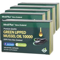 뉴질랜드 메디플러스 초록잎홍합 오일 10000 100캡슐 5통, 1정당 초록홍합 80mg