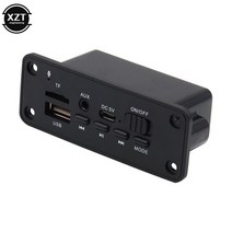 가성비 XZT 차량용 블루투스 MP3 WMA 디코더 보드 오디오 모듈 USB TF 라디오 무선 FM 수신기 플레이어 2x3, 02 black