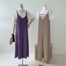 찰랑 뷔스티에 와이드 점프수트