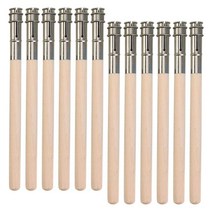 GHSHOP 12pcs 연필 증량제 나무 손잡이 조정 가능한 헤드 아트 드로잉 연필 증량제 증량제 홀더 도구, 12x0.9cm, 목재, 목재