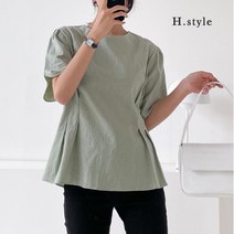 H스타일 H스타일(BL)린넨튤립블라우스/여름/빅사이즈/블라우스/셔츠/브라우스/남방